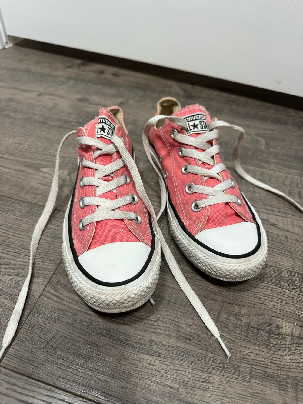 Converse Coral Pink Low Top Sneakers